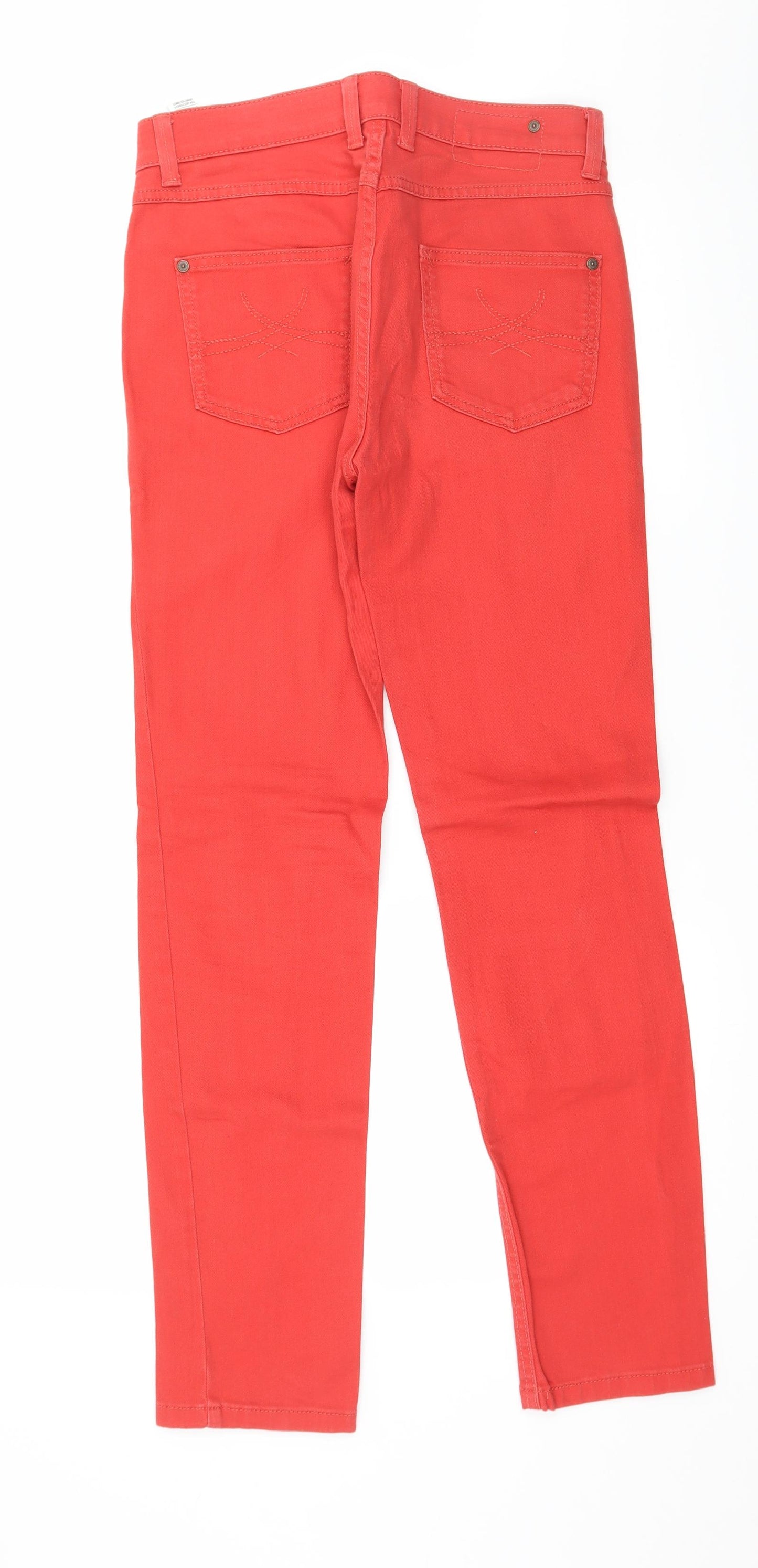 Marks and Spencer Womens Red  Denim Skinny Jeans Size 8 L29 in
