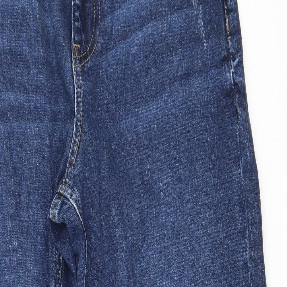 Marks and Spencer Womens Blue  Denim Straight Jeans Size 8 L25 in