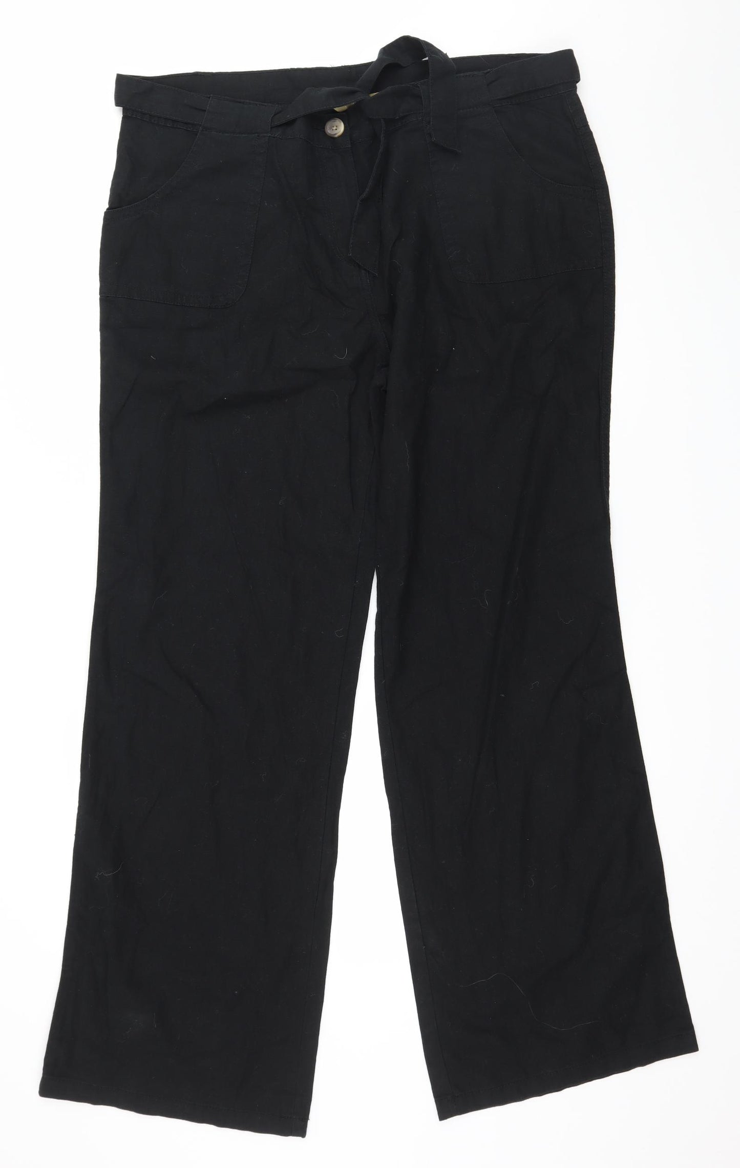TU Womens Black   Trousers  Size 12 L32 in