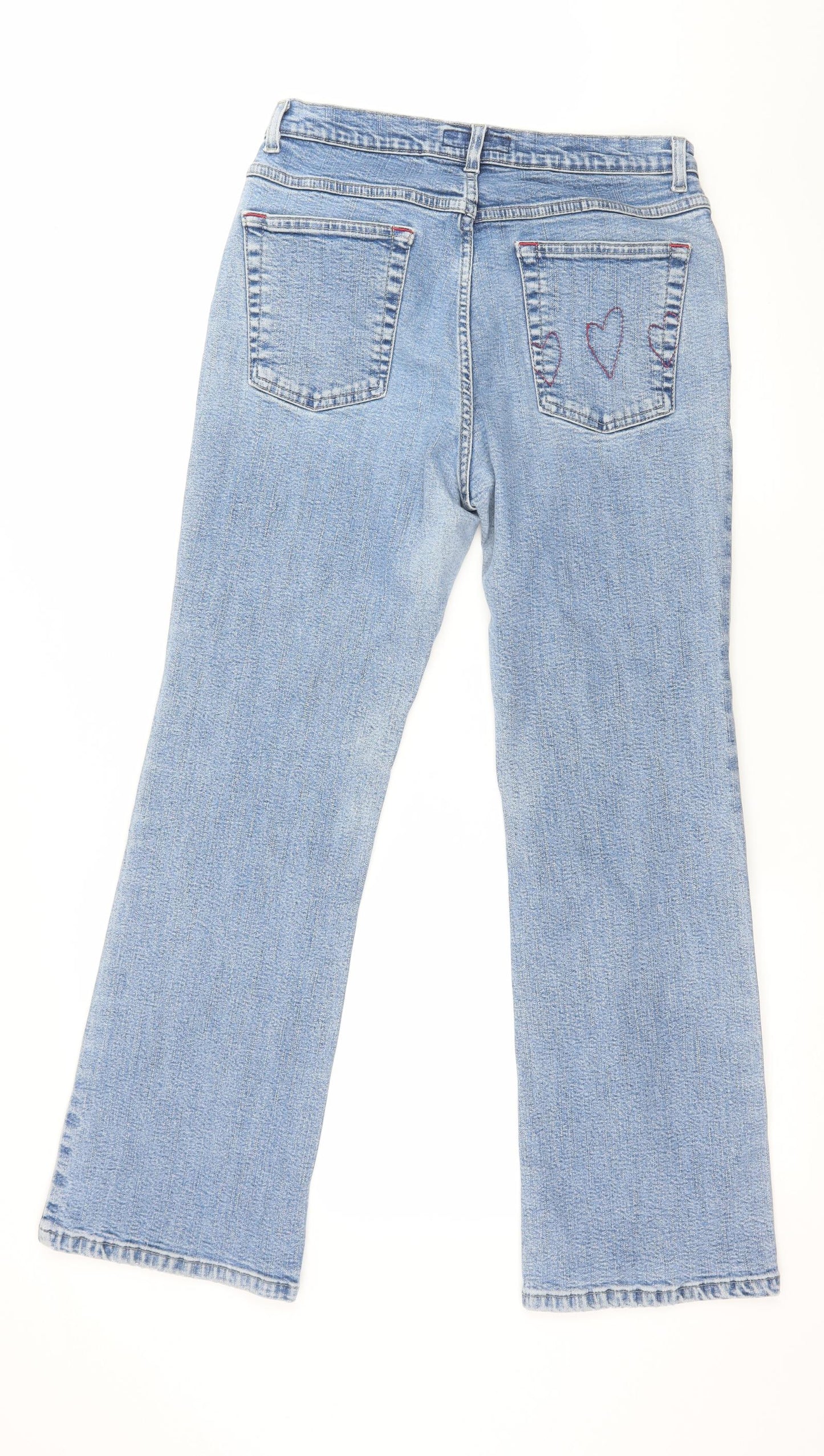 Per Una Womens Blue  Denim Straight Jeans Size 14 L28 in
