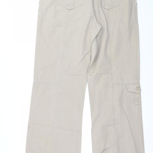 Cherokee Womens Beige  Denim Wide-Leg Jeans Size 14 L31 in