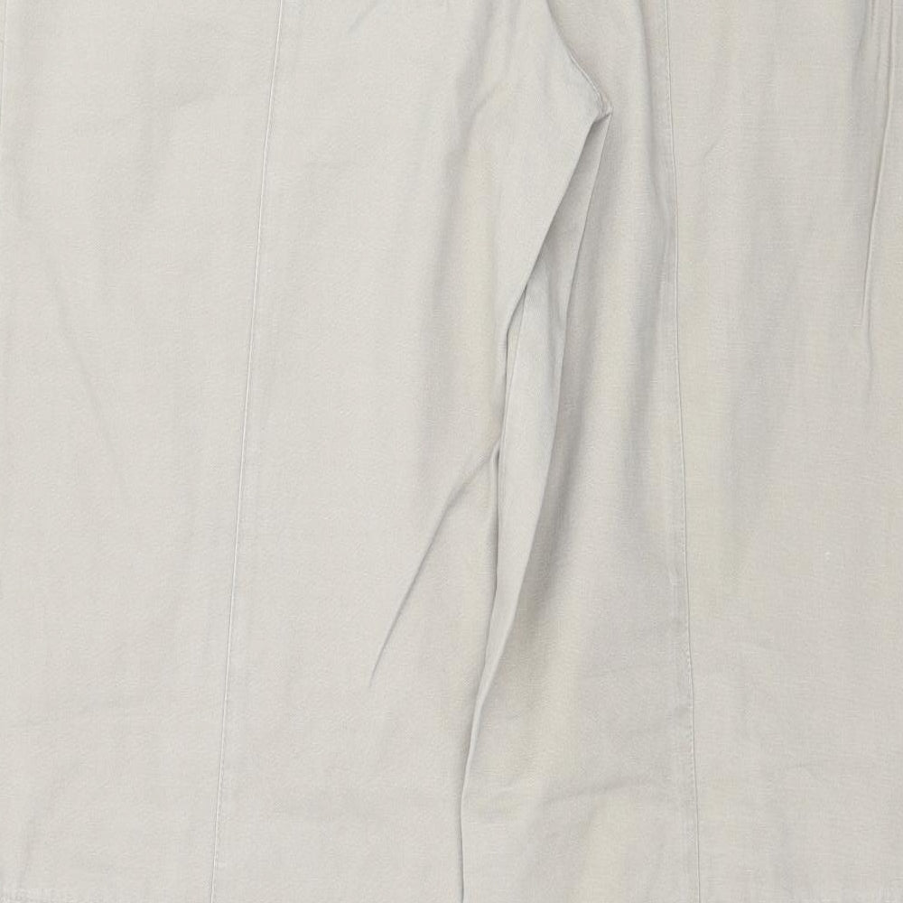 Cherokee Womens Beige  Denim Wide-Leg Jeans Size 14 L31 in
