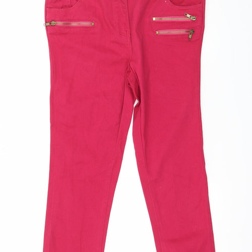 Denim & Co. Womens Pink  Denim Cropped Jeans Size 14 L24 in
