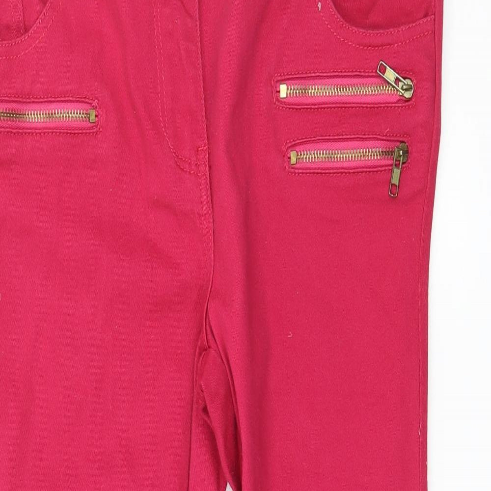 Denim & Co. Womens Pink  Denim Cropped Jeans Size 14 L24 in