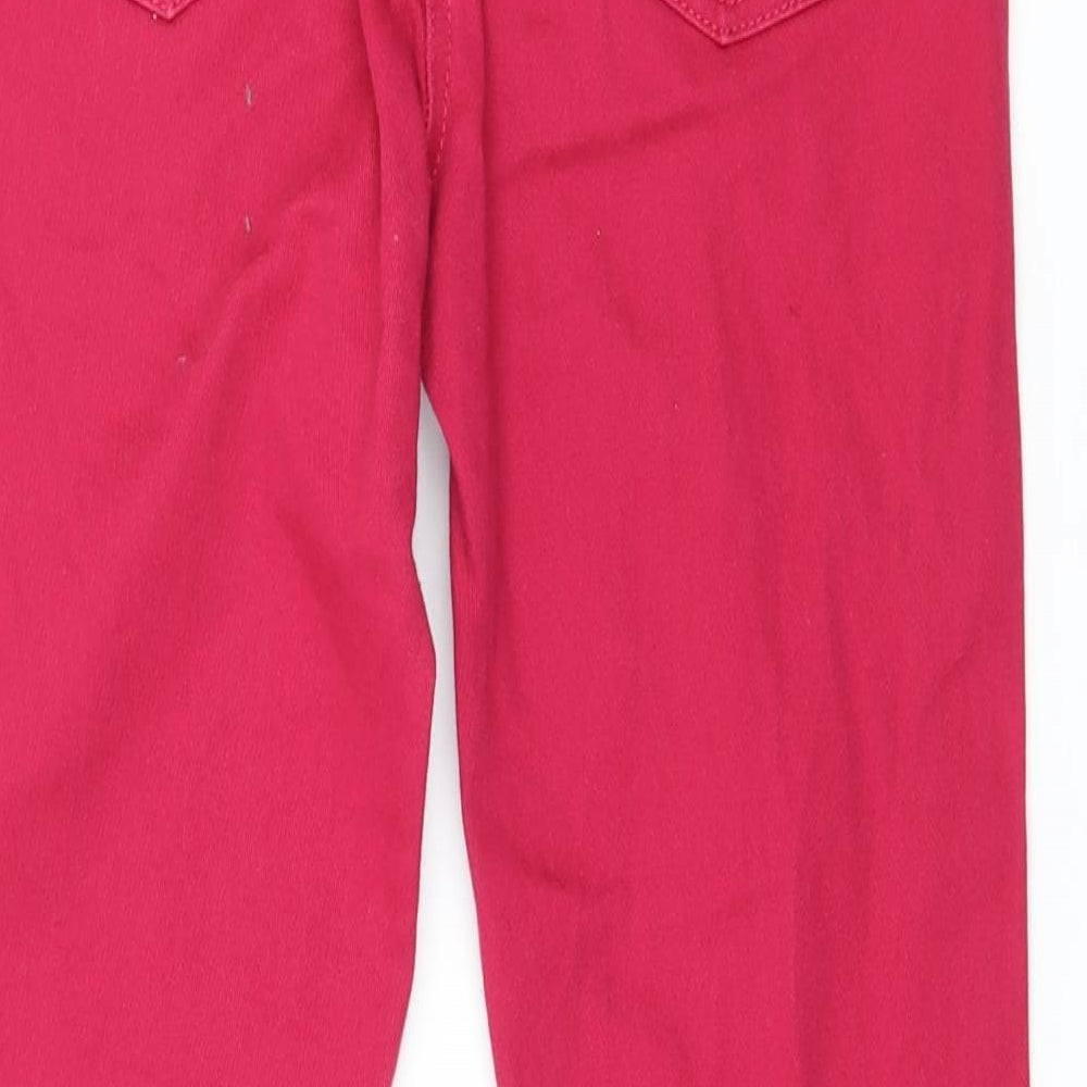 Denim & Co. Womens Pink  Denim Cropped Jeans Size 14 L24 in