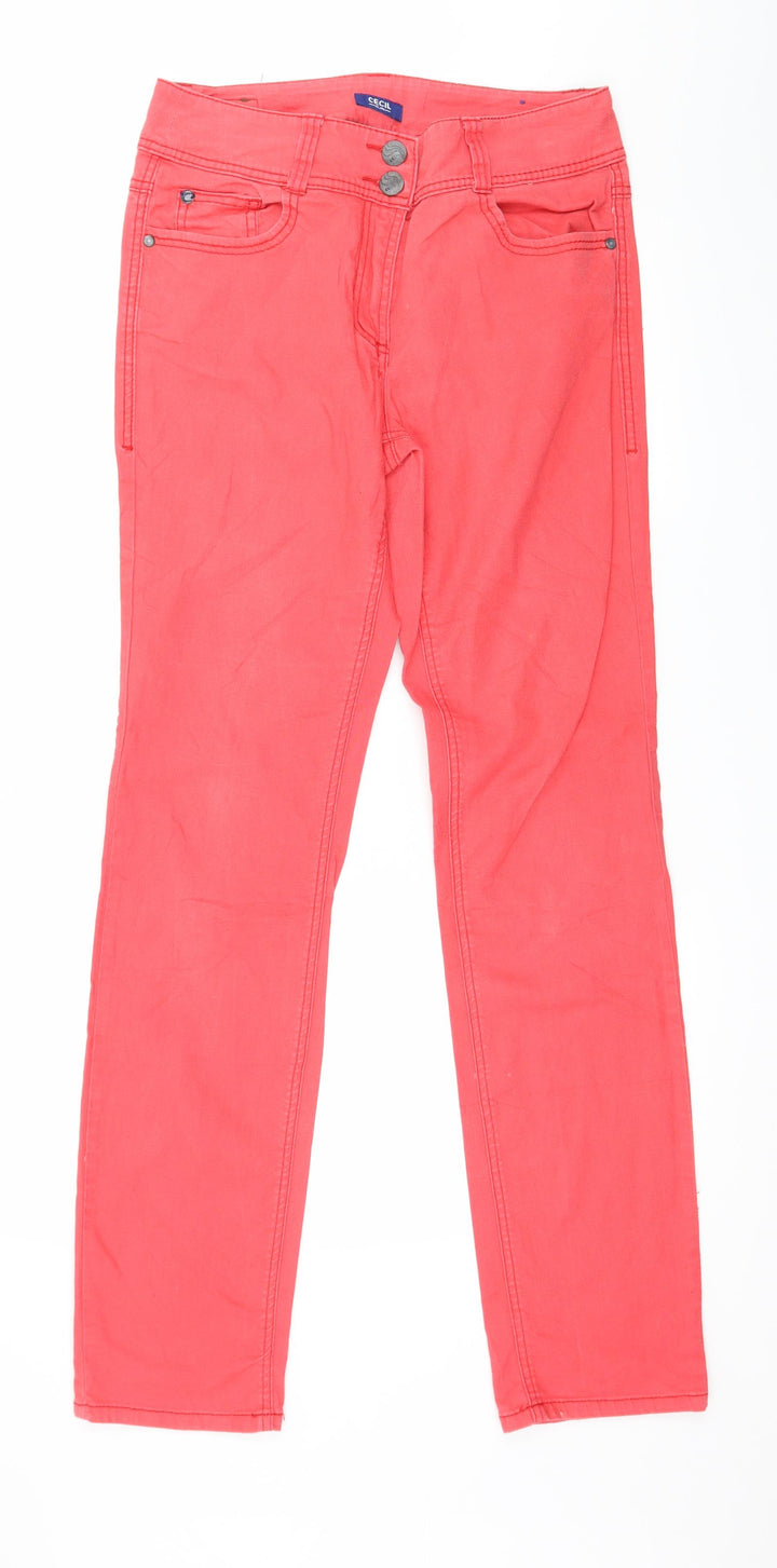 Cecil Womens Red Denim Skinny Jeans Size 30 in L31 in