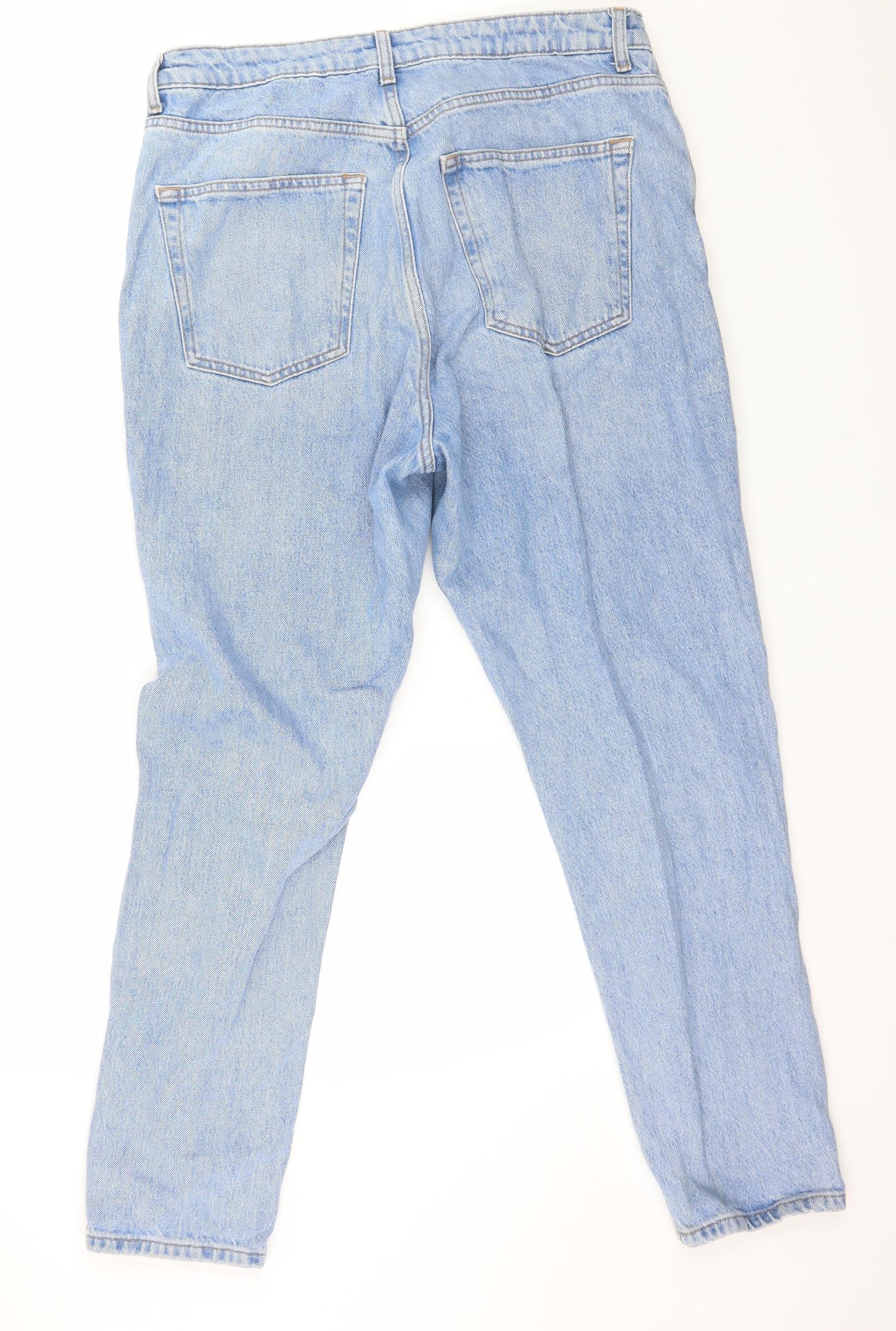 Topshop Womens Blue  Denim Mom Jeans Size 34 in L32 in
