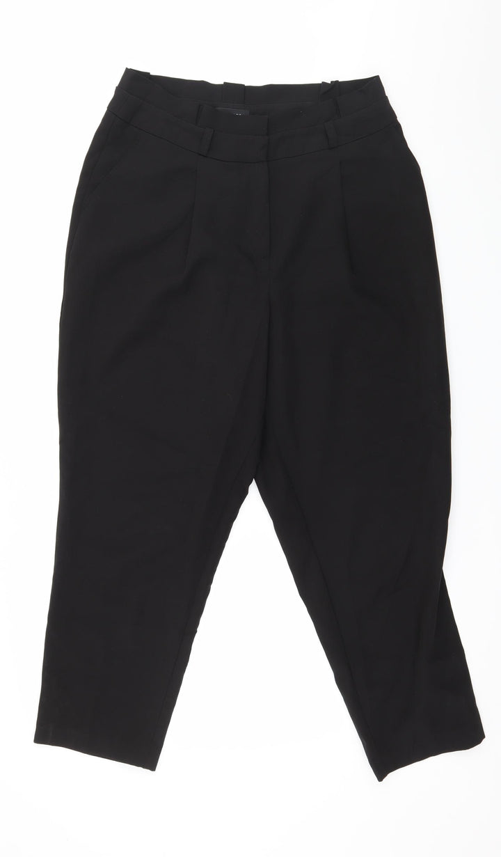 New Look Womens Black Trousers Size 12 L25 in