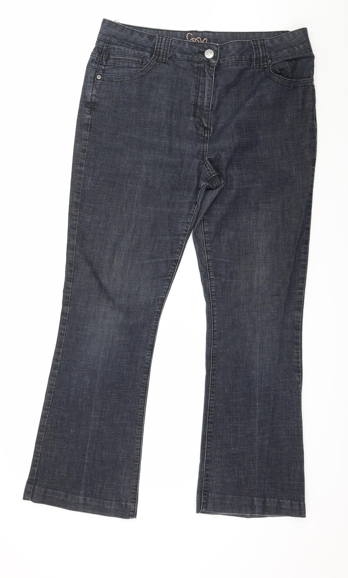 Soon Womens Blue  Denim Straight Jeans Size 16 L29 in