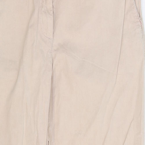 Marks and Spencer Womens Beige   Chino Trousers Size 14 L26 in