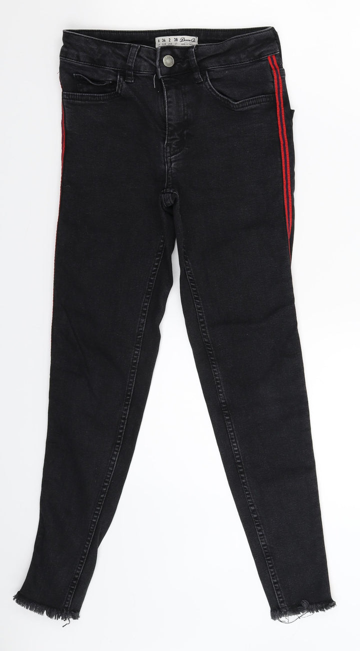 Denim Co Womens Black  Denim Skinny Jeans Size 6 L25 in