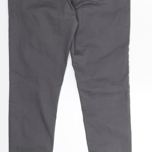 H&M Womens Grey  Denim Skinny Jeans Size 14 L31 in