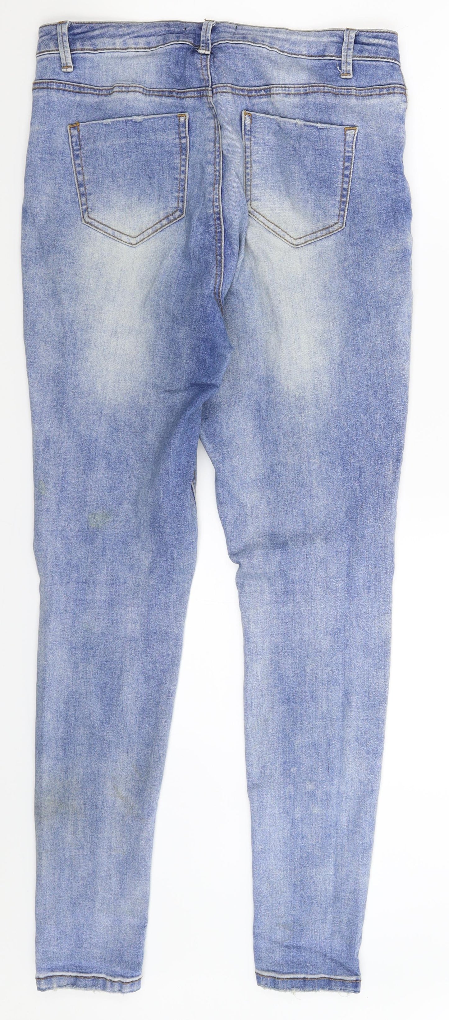 Missguided Womens Blue  Denim Skinny Jeans Size 12 L29 in
