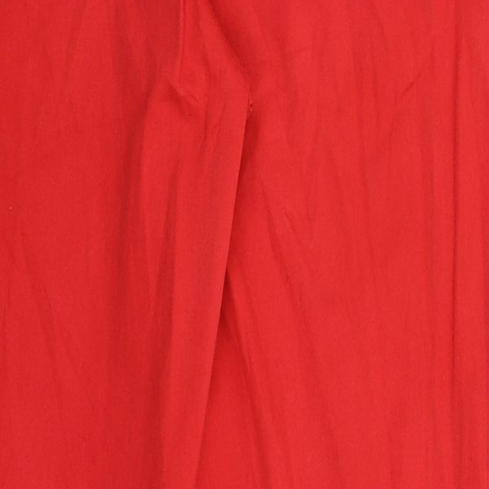 bonprix Womens Red  Denim Straight Jeans Size 32 in L29 in