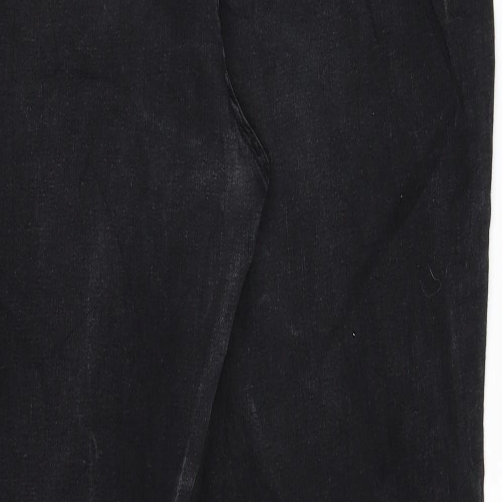 Per Una Womens Black  Denim Straight Jeans Size 16 L28 in