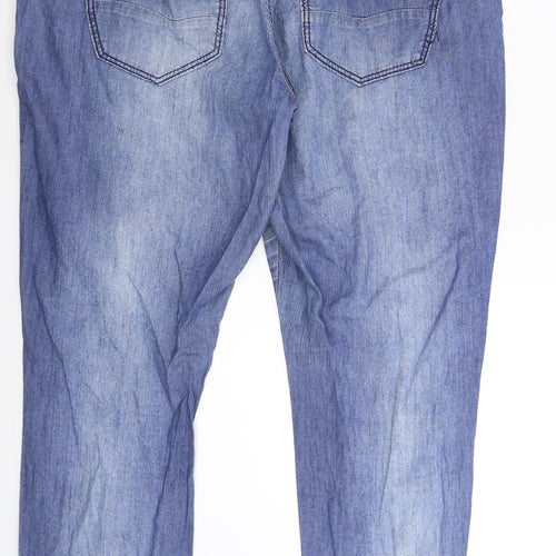 RESERVED Womens Blue  Denim Straight Jeans Size 28 in L32 in