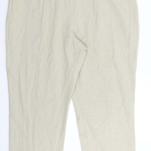 Marks and Spencer Womens Grey Check  Trousers  Size 18 L26 in