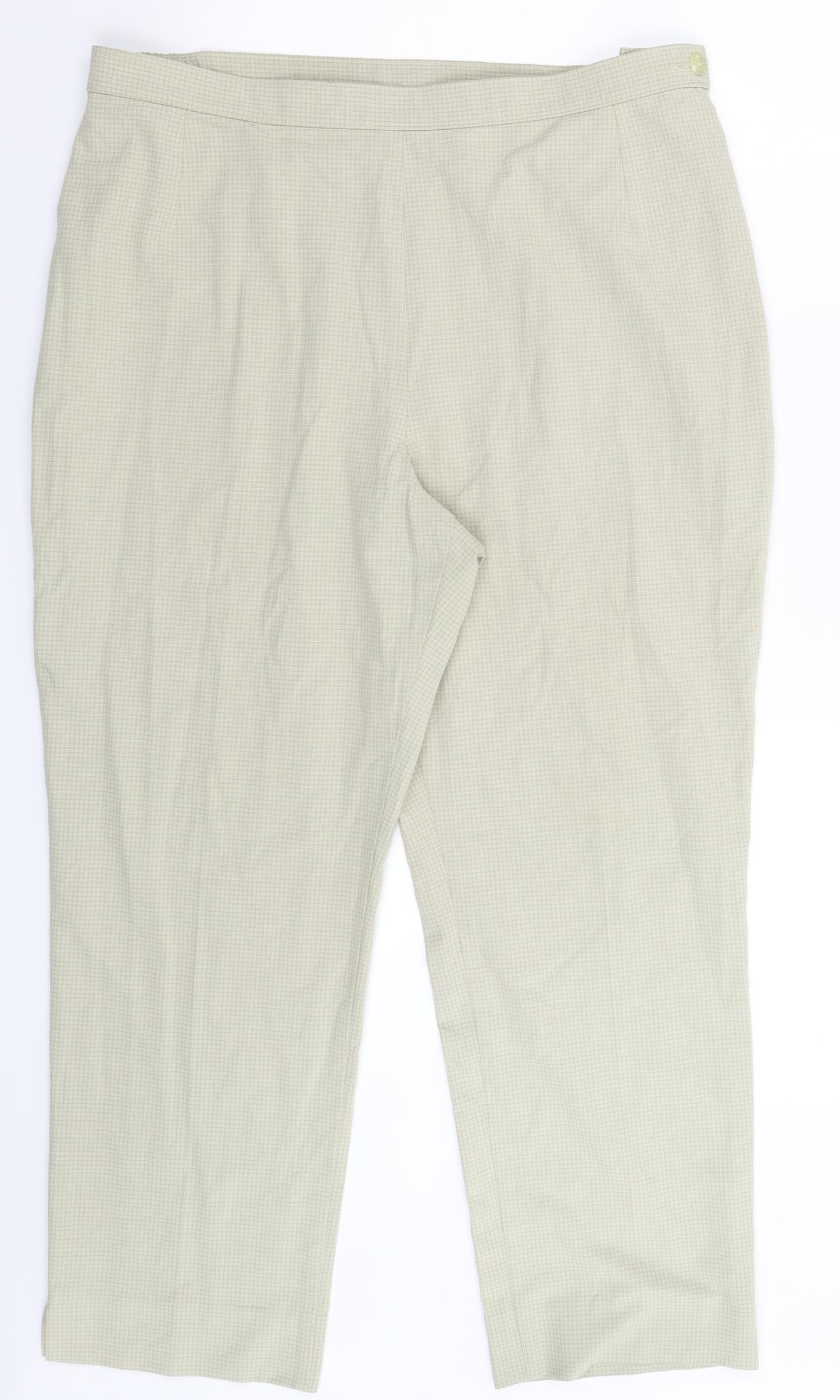 Marks and Spencer Womens Grey Check  Trousers  Size 18 L26 in