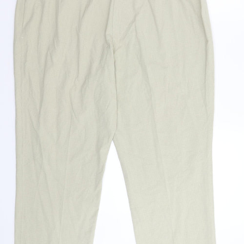 Marks and Spencer Womens Grey Check  Trousers  Size 18 L26 in