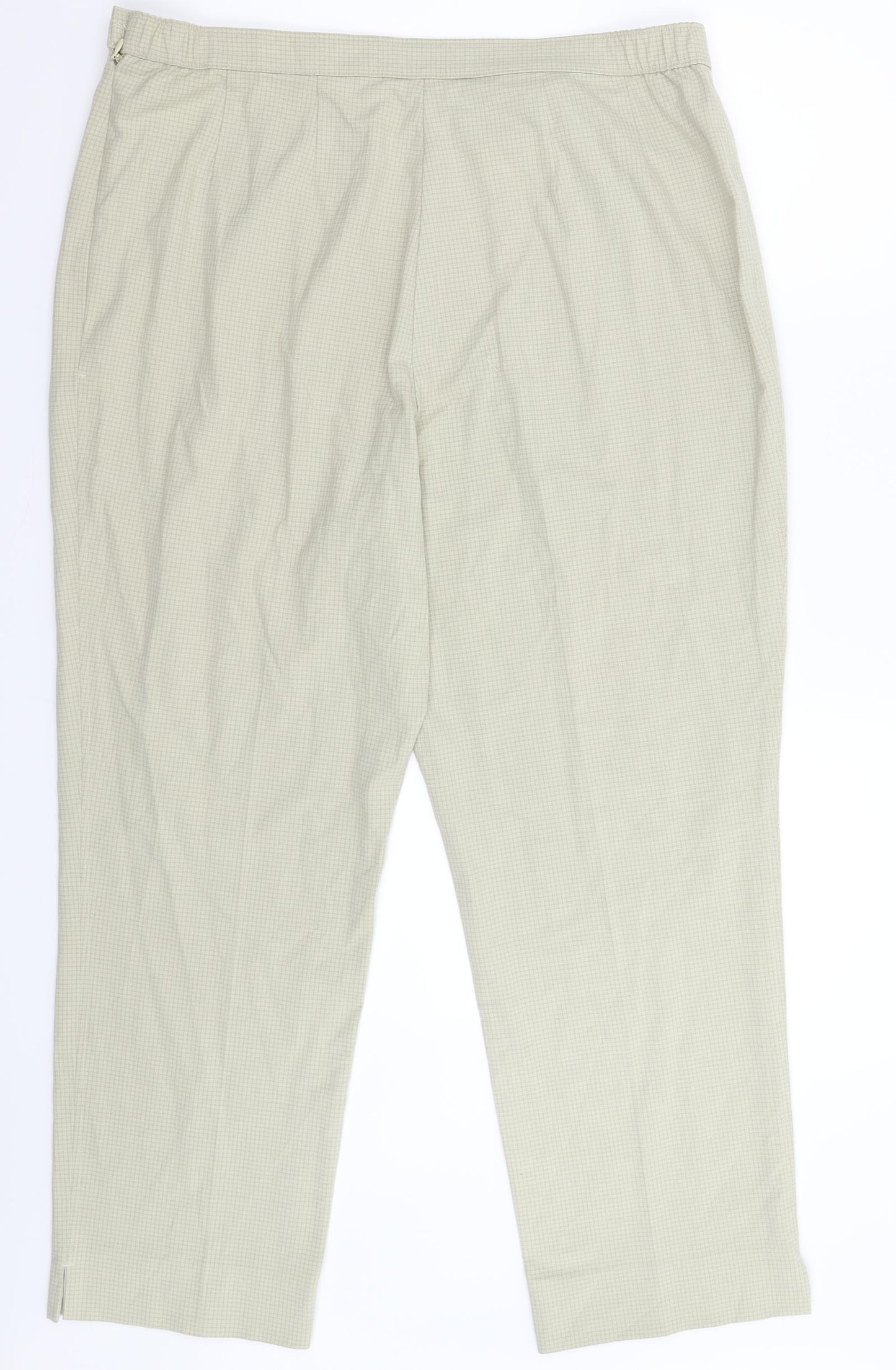 Marks and Spencer Womens Grey Check  Trousers  Size 18 L26 in