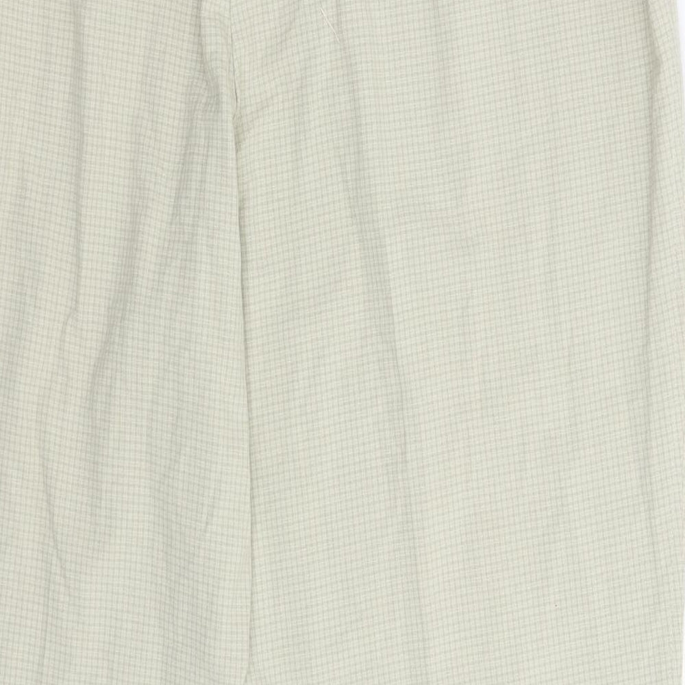 Marks and Spencer Womens Grey Check  Trousers  Size 18 L26 in