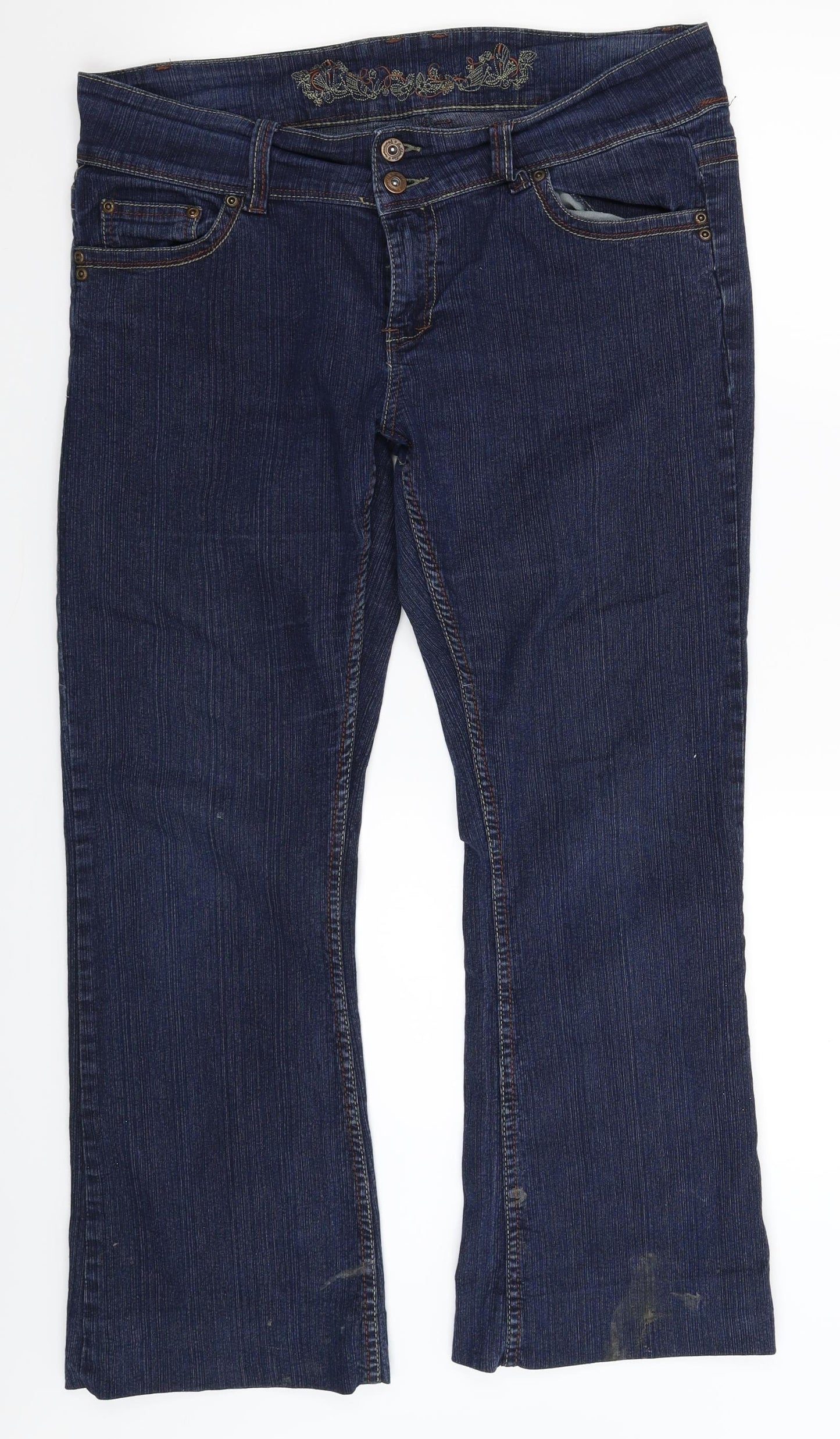 E-vie Womens Blue  Denim Bootcut Jeans Size 16 L27 in
