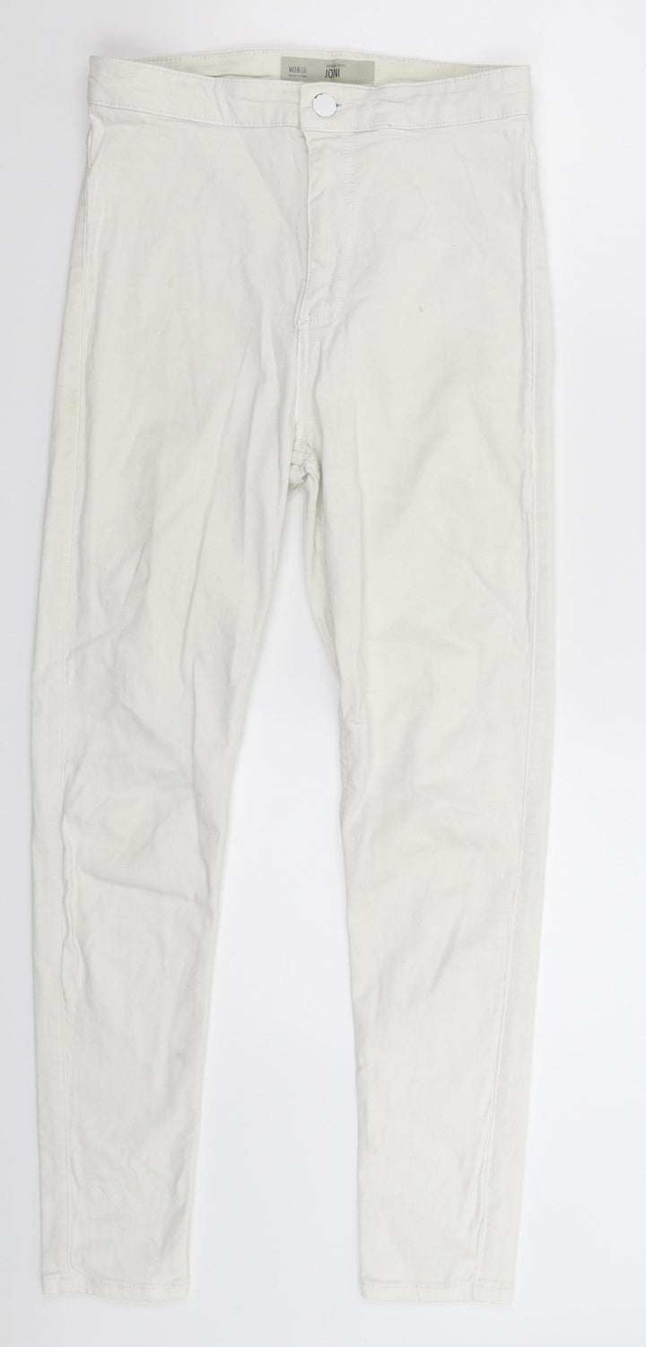 Topshop Womens White Denim Jegging Jeans Size 28 in L25 in