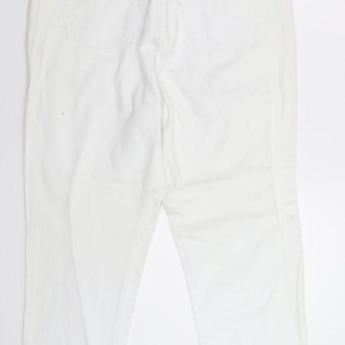 Brooker Womens White  Denim Straight Jeans Size 16 L25 in