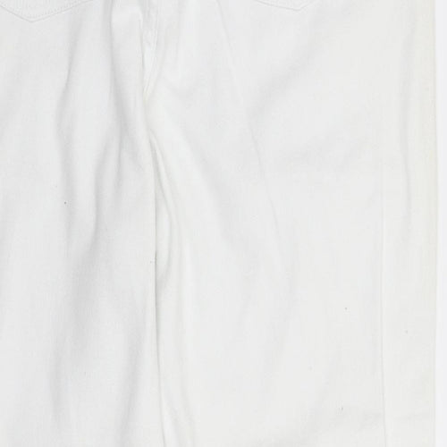 Brooker Womens White  Denim Straight Jeans Size 16 L25 in