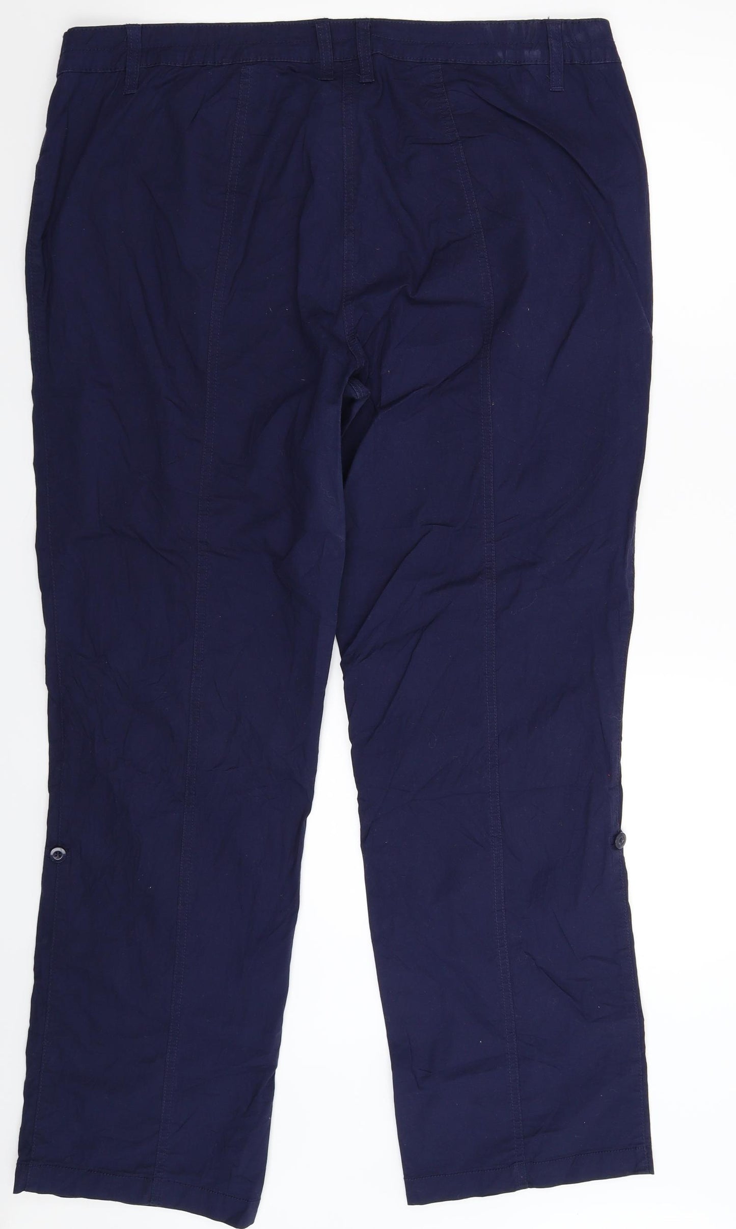 Sheego Womens Blue   Cargo Trousers Size 22 L32 in