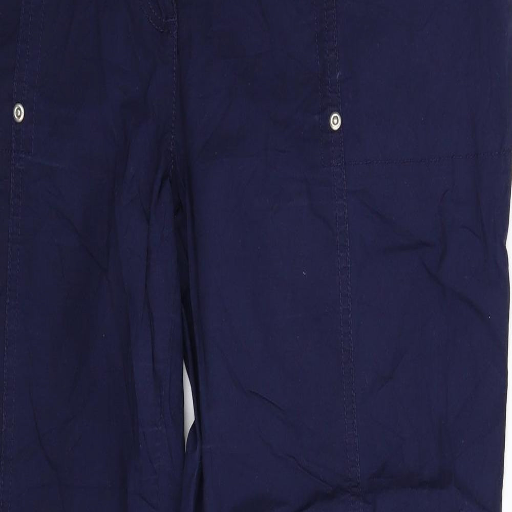 Sheego Womens Blue   Cargo Trousers Size 22 L32 in