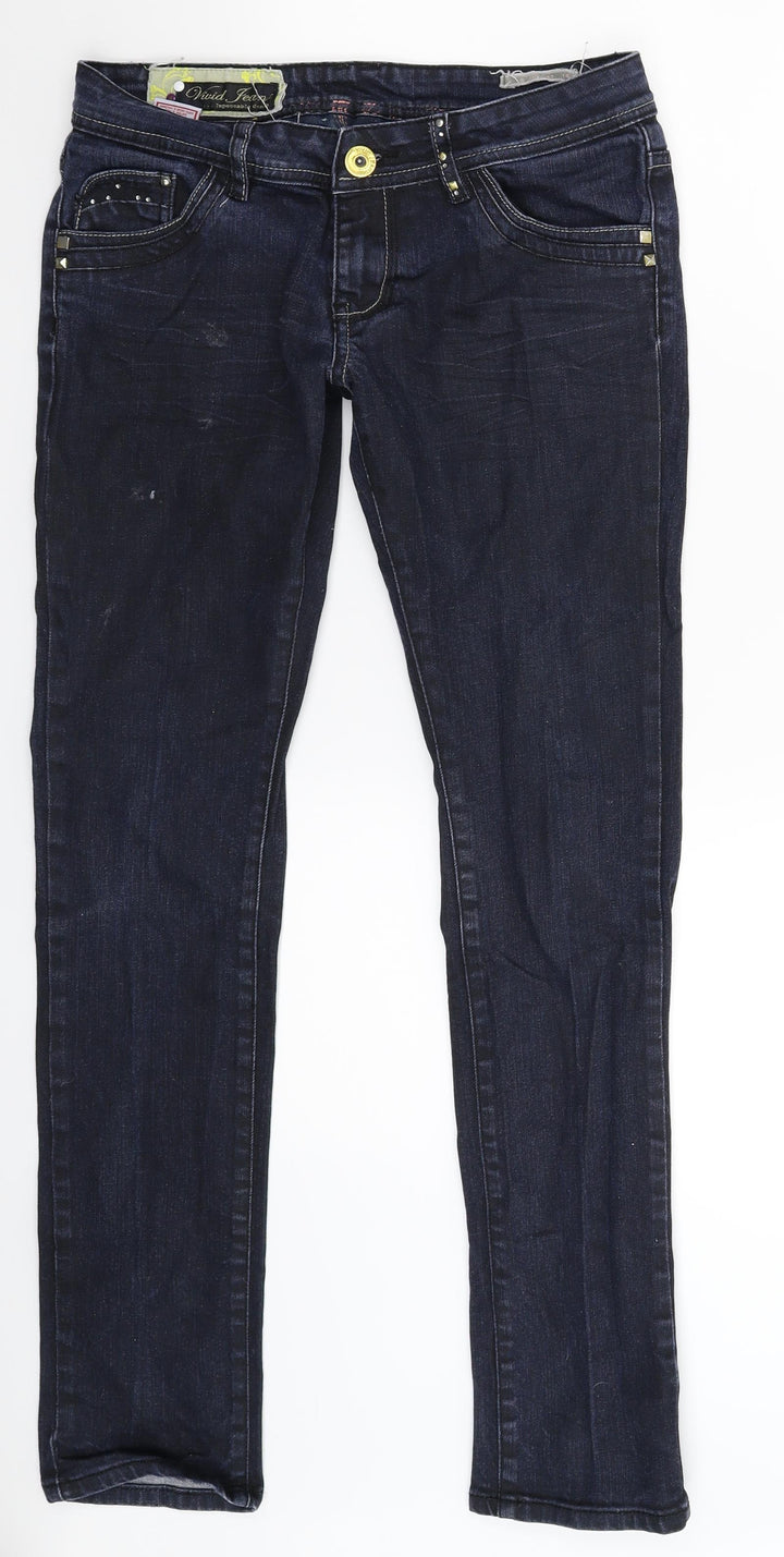 Vivid Womens Blue  Denim Skinny Jeans Size 10 L31 in