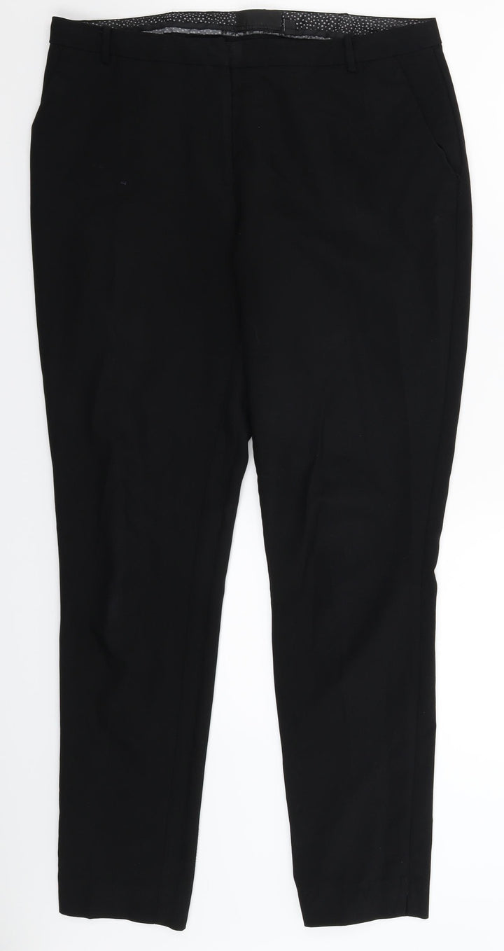 New Look Womens Black Trousers Size 12 L29 in