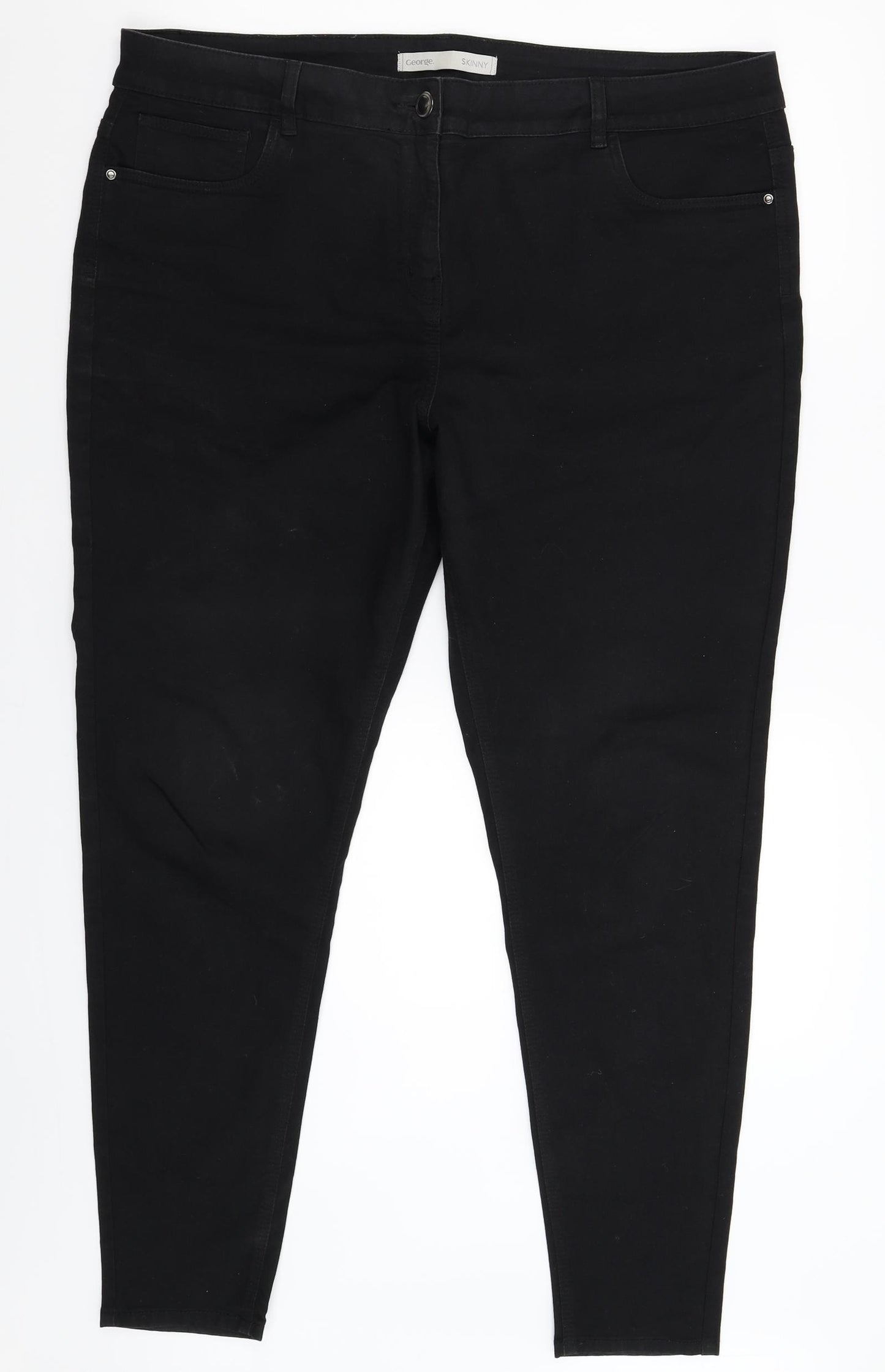 George Womens Black  Denim Jegging Jeans Size 20 L30 in