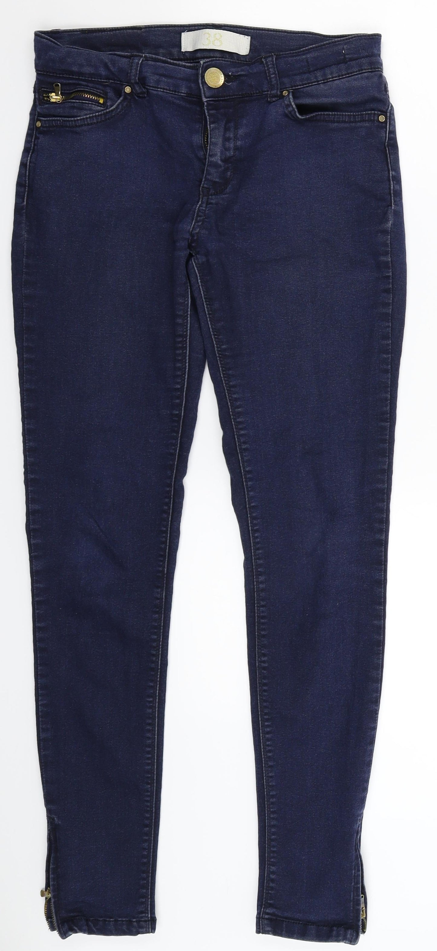 Zara Womens Blue  Denim Skinny Jeans Size 10 L28 in