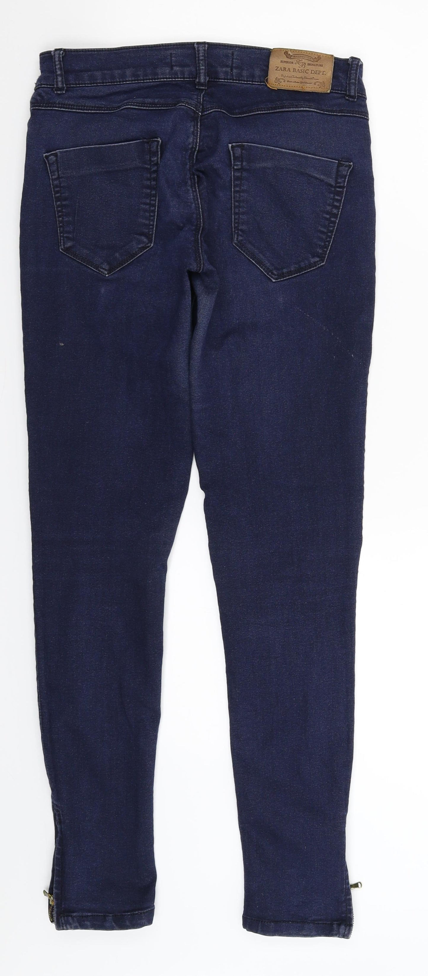 Zara Womens Blue  Denim Skinny Jeans Size 10 L28 in