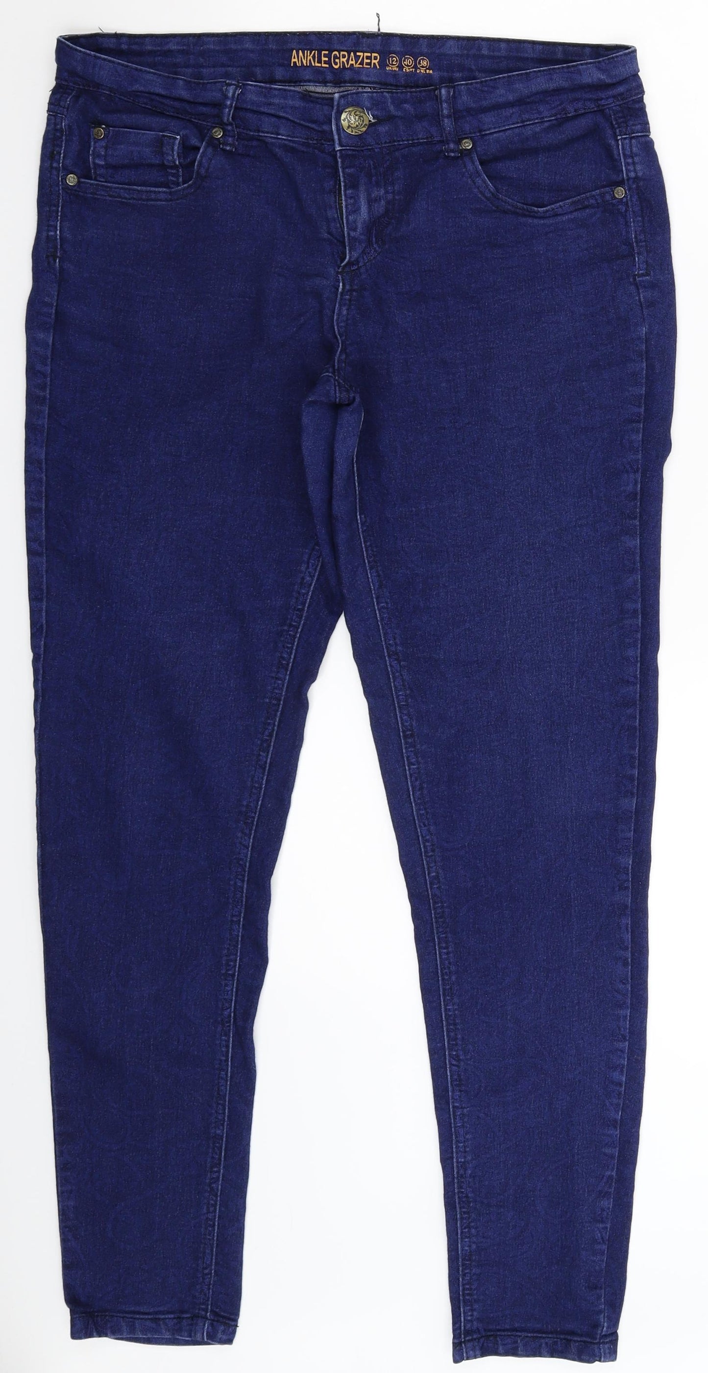 Denim Co Womens Blue  Denim Skinny Jeans Size 12 L29 in