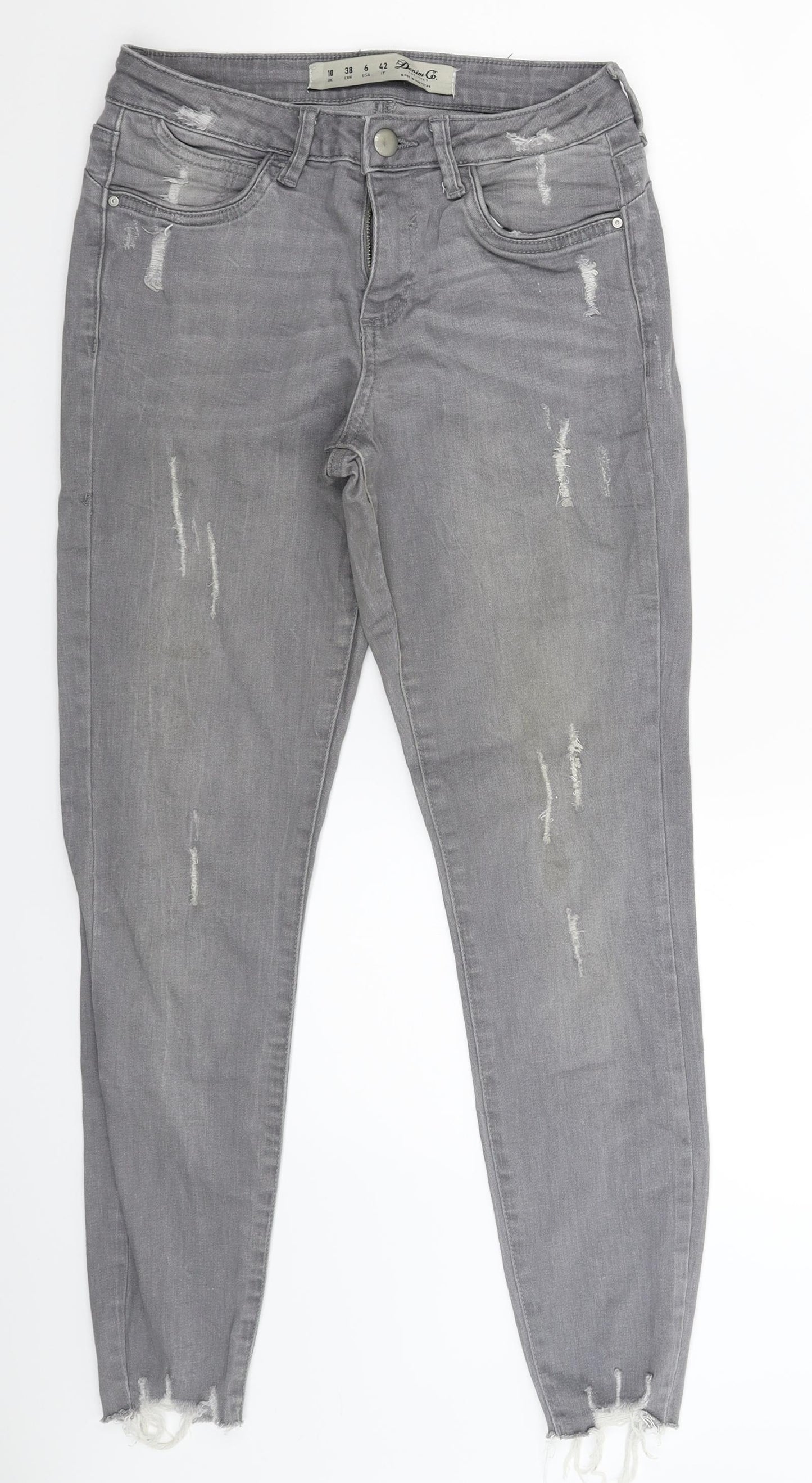 Denim Co Womens Grey  Denim Jegging Jeans Size 10 L27 in