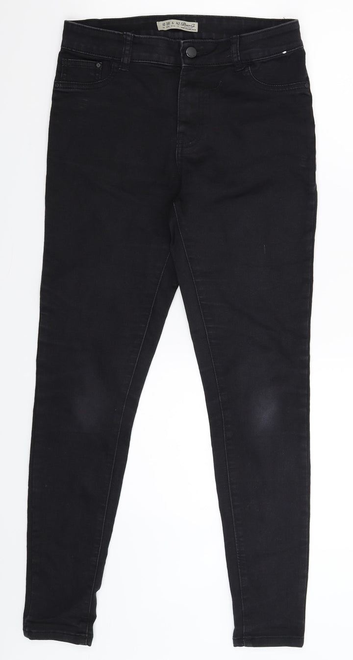 Denim Co Womens Black Denim Skinny Jeans Size 10 L28 in