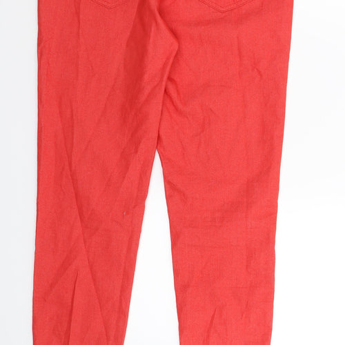 Denim Co Womens Red  Denim Jegging Jeans Size 12 L31 in