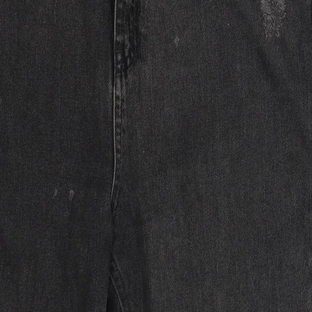 New Look Womens Black  Denim Cropped Jeans Size 12 L24 in