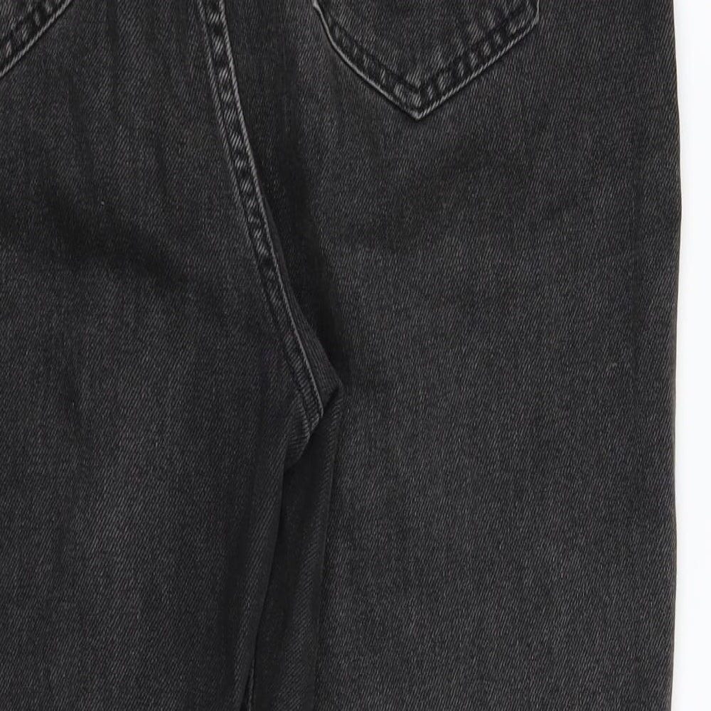 New Look Womens Black  Denim Cropped Jeans Size 12 L24 in