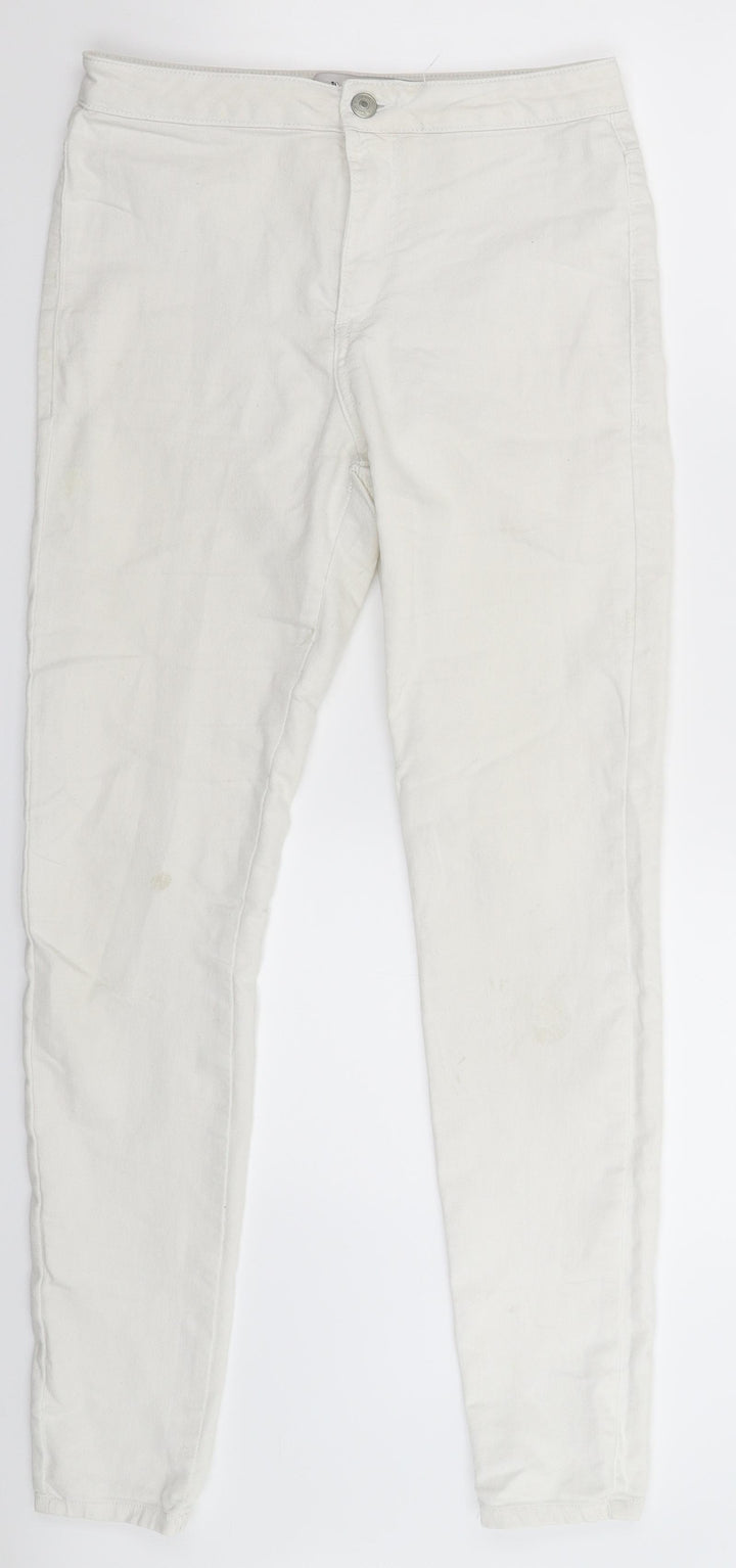 Denim Co Womens White Denim Jegging Jeans Size 10 L29 in