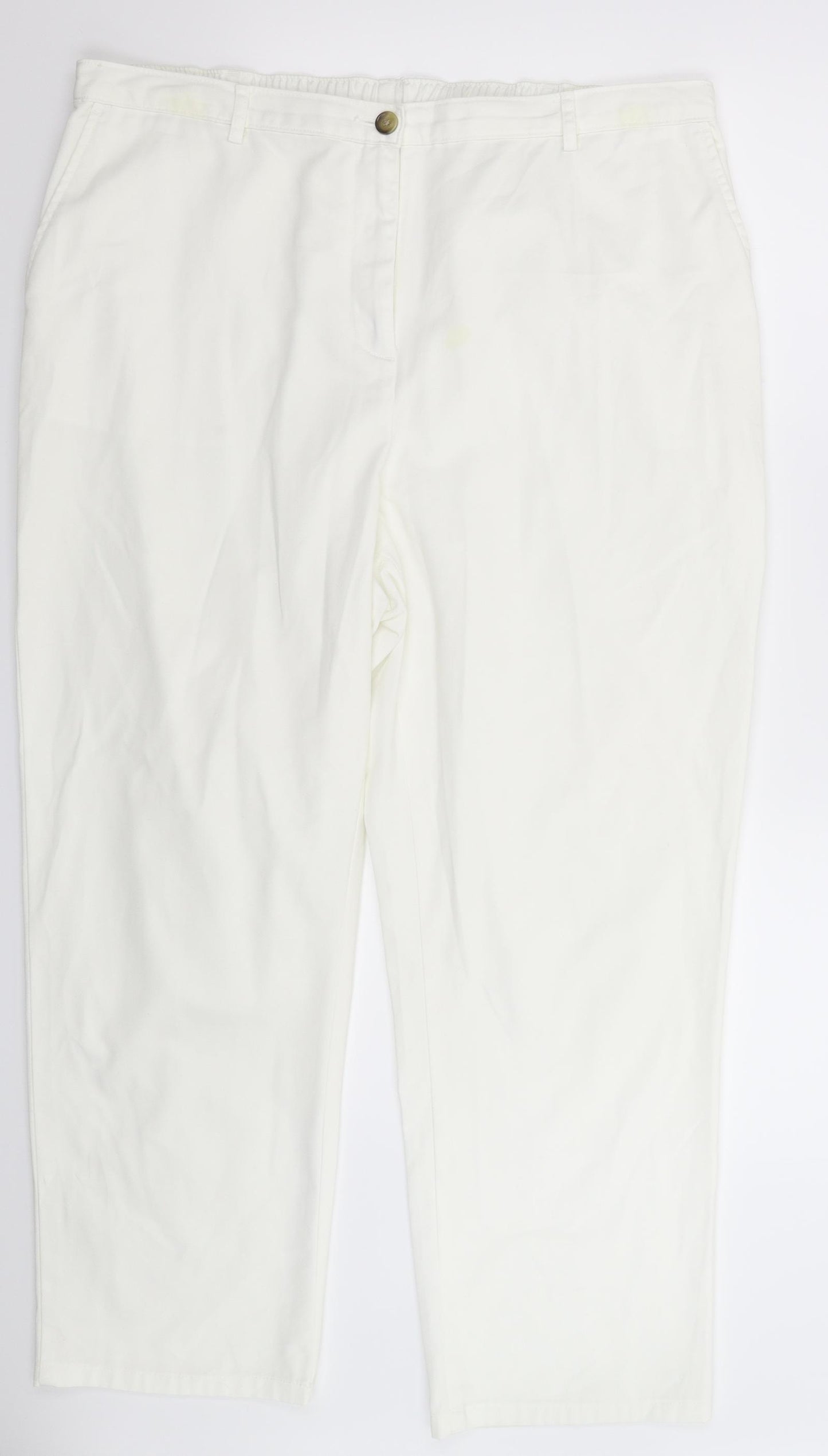 Lands' End Womens White   Trousers  Size 18 L29 in
