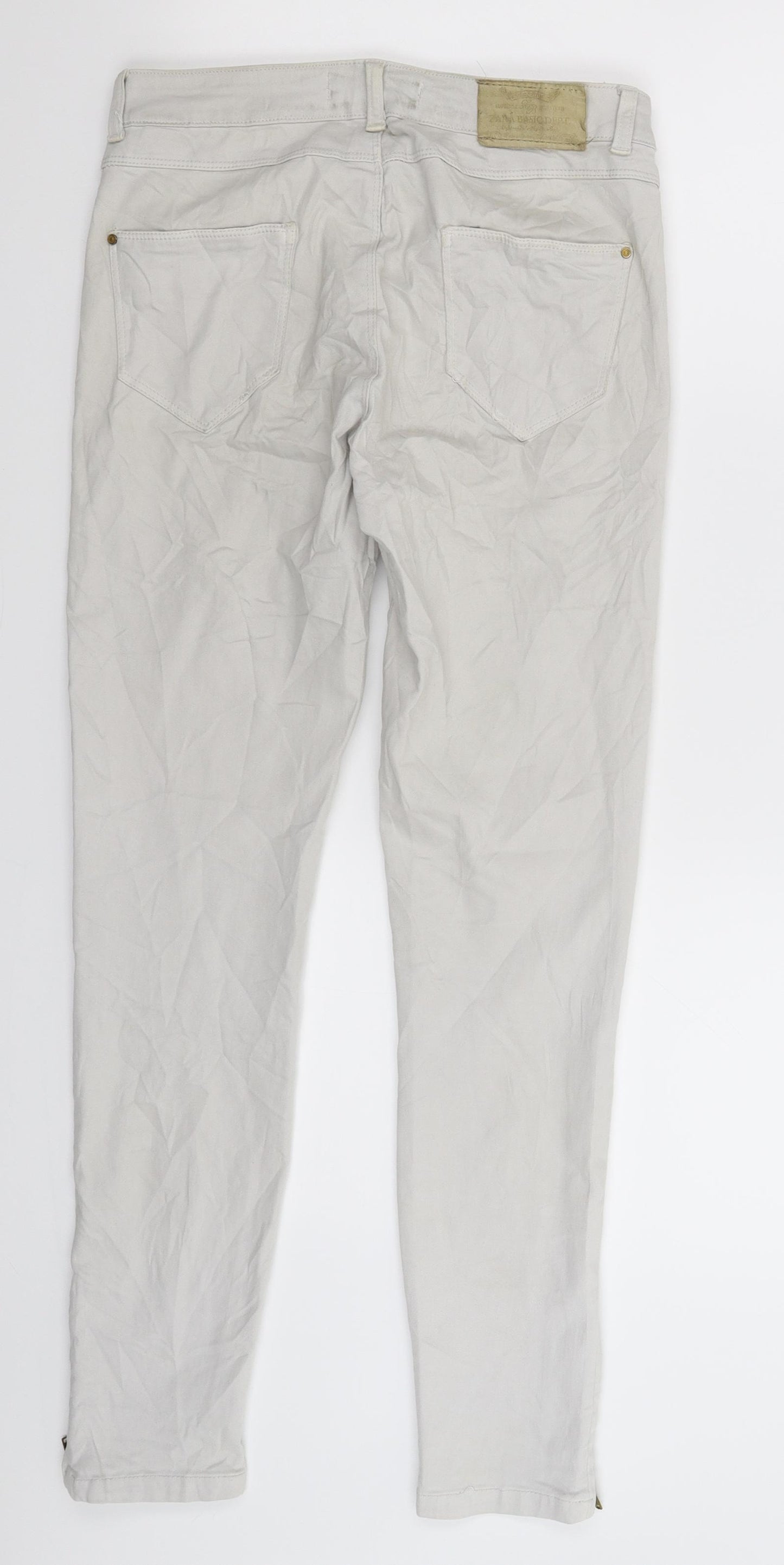Zara Womens Grey  Denim Skinny Jeans Size 8 L27 in