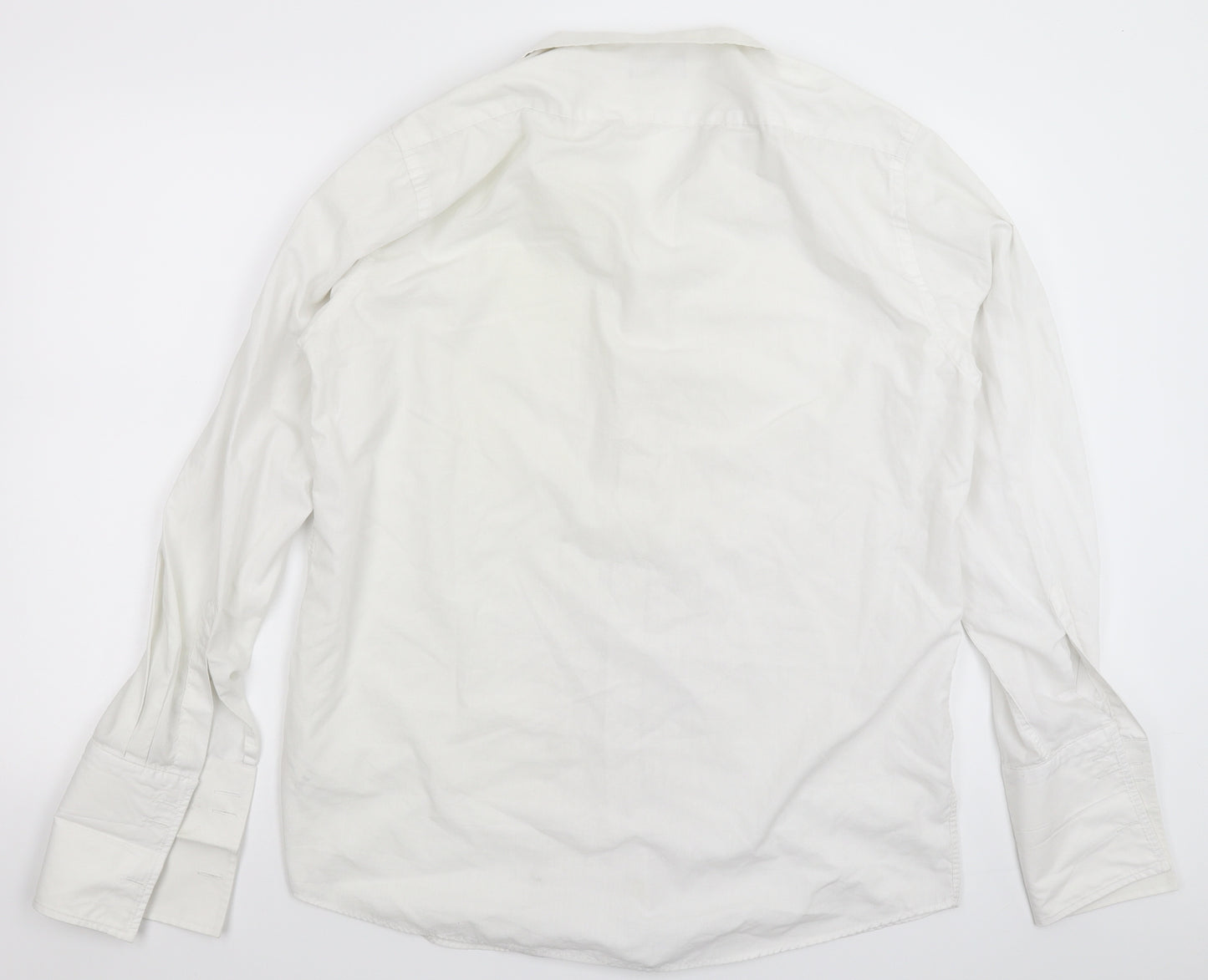 Thomas Nash Mens White    Dress Shirt Size 16