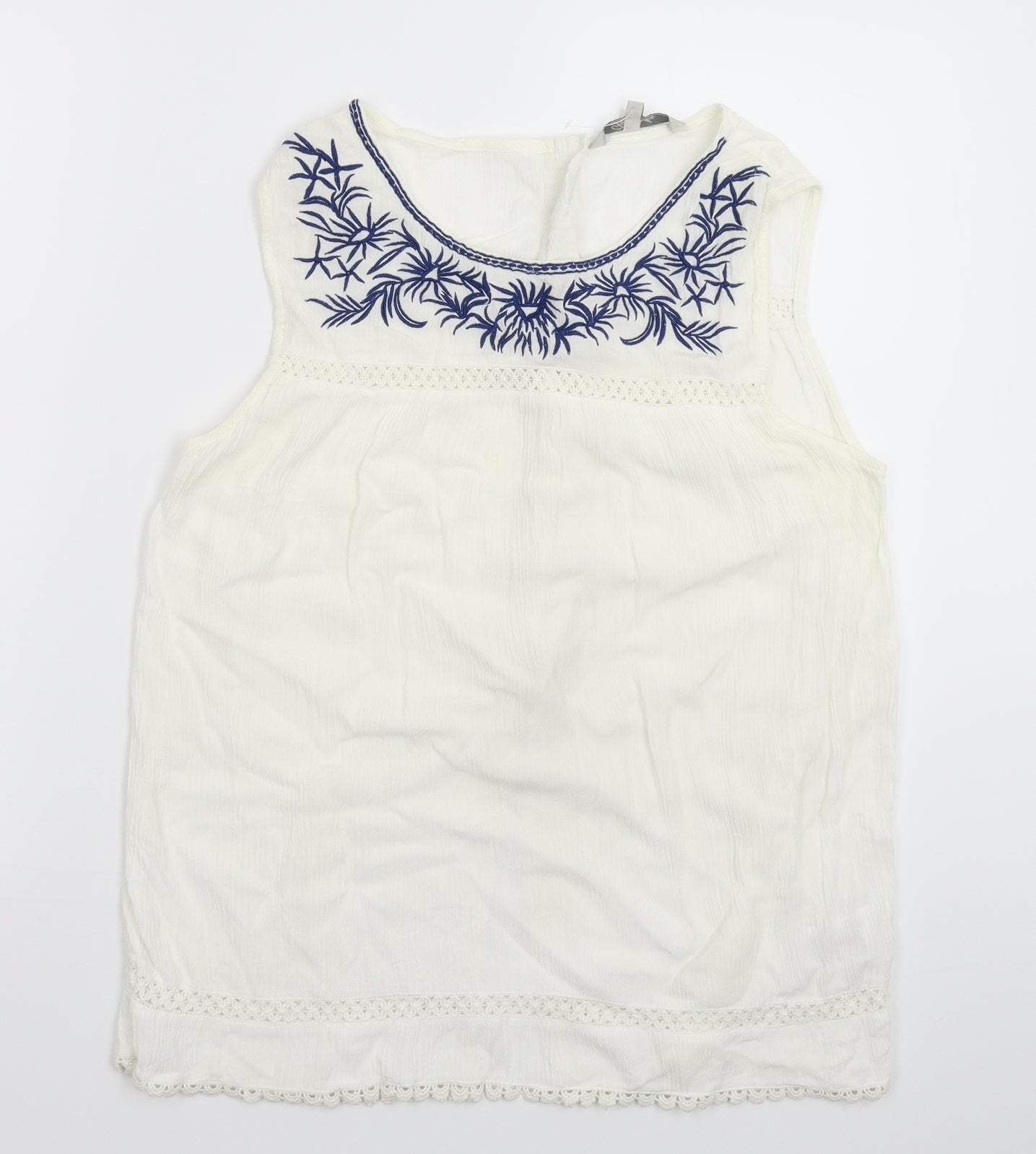Peacocks Womens White   Basic Button-Up Size 12