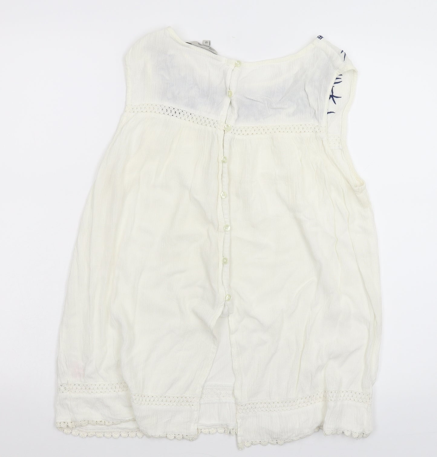 Peacocks Womens White   Basic Button-Up Size 12