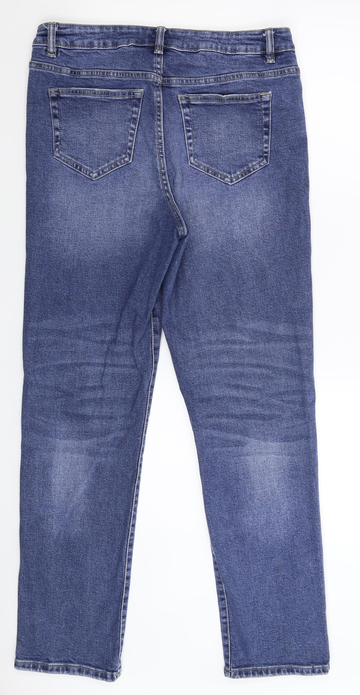 George Womens Blue  Denim Straight Jeans Size 14 L31 in