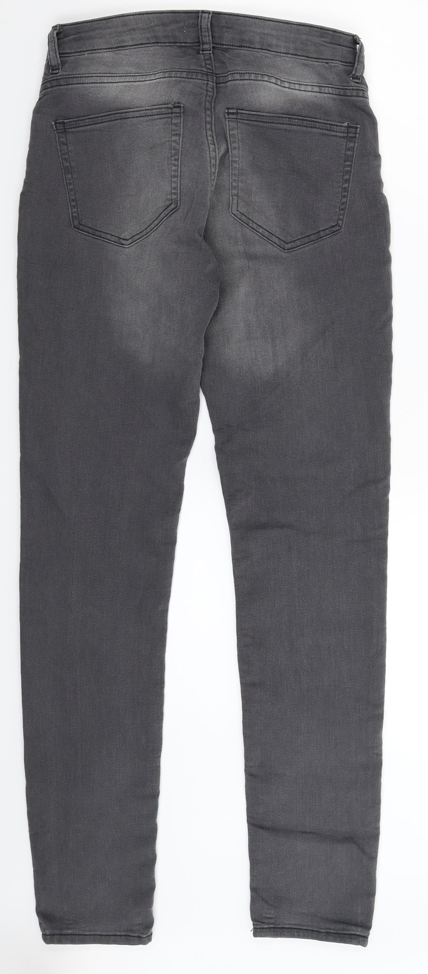 H&M Womens Grey  Denim Jegging Jeans Size 10 L29 in